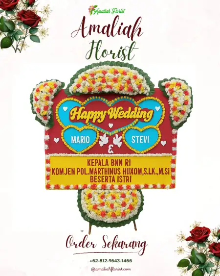 Papan Bunga Pernikahan Tepisari